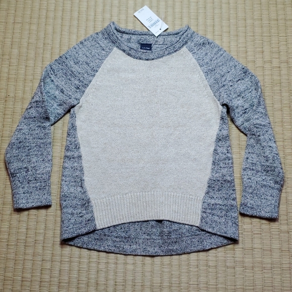 GAP Long-Sleeve Colorblocked Raglan Sweater - Picture 1 of 4
